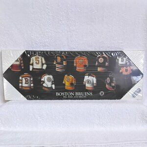 Sealed NHL Boston Bruins 5"x15" Jersey's Wall Plaque Big. Bad. And Bruins BNIP!!